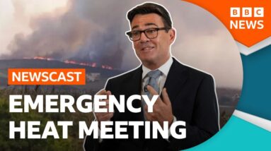 UK prime minister Andy Burnham calls emergency Cobra meeting on extreme heat | BBC Newscast