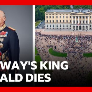 LIVE: Norway's King Harald V's coffin being moved from hospital to Royal Palace | BBC News