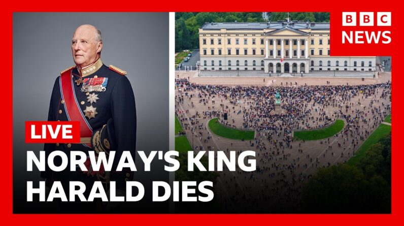 LIVE: Norway's King Harald V's coffin being moved from hospital to Royal Palace | BBC News