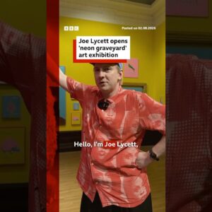 Comedian Joe Lycett opens art exhibition of things no longer with us. #Art #BBCNews