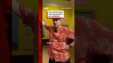 Comedian Joe Lycett opens art exhibition of things no longer with us. #Art #BBCNews