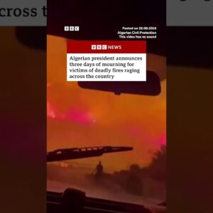 Algerians look on as deadly wildfires rage through night. #Algeria #Wildfires #BBCNews