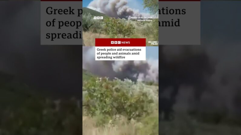 Greek police aid evacuations amid spreading wildfires. #Greece #Wildfire #BBCNews