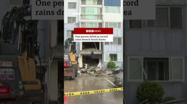 One person killed as record rains drench South Korea. #Geoje #BBCNews