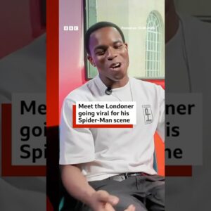 Meet the Londoner going viral for his Spider-Man scene. #SpiderManBrandNewDay #BBCNews