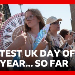 UK records hottest day of the year, but are people getting used to it? | BBC News