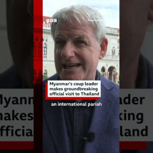 Myanmar's coup leader makes groundbreaking official visit to Thailand. #BBCNews