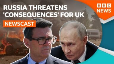 Russia threatens UK over Ukraine war drones | BBC Newscast