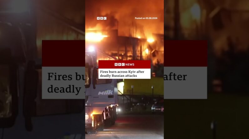 Fires burn across Kyiv after deadly Russian attacks. #Ukraine #Russia #BBCNews