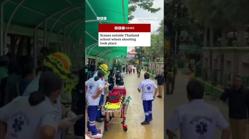 Scenes outside Thailand school where shooting took place. #BBCNews