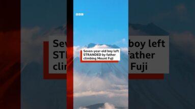 Seven-year-old boy stranded by father climbing Mount Fuji. #BBCNews
