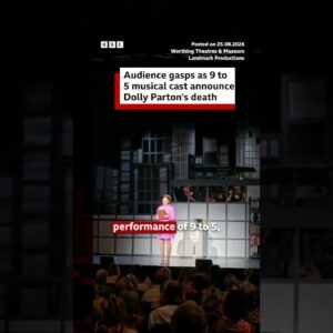 9 to 5 musical cast member pays tribute to Dolly Parton after her death aged 80. #BBCNews