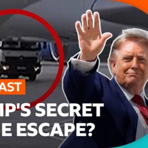 Did President Trump hide in a catering truck to board a secret flight? | BBC Newscast