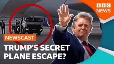 Did President Trump hide in a catering truck to board a secret flight? | BBC Newscast