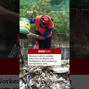 Tide of rubbish blankets Philippines river. #Philippines #BBCNews
