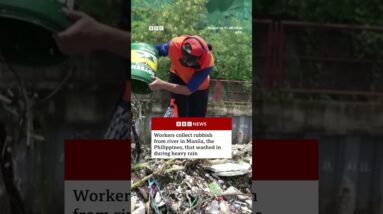 Tide of rubbish blankets Philippines river. #Philippines #BBCNews