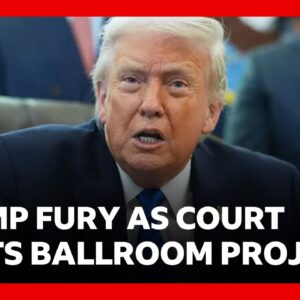 Trump fury as US court halts his $400m dollar ballroom project | BBC News