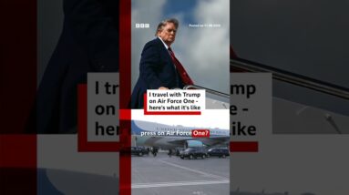 Trump secretly swapped planes due to Iranian threat. #BBCNews