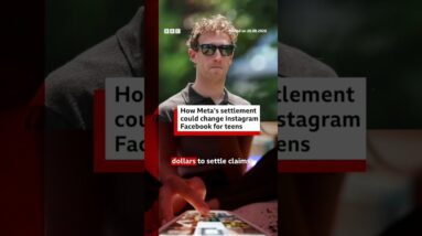 Meta has agreed to pay up to $18bn to settle claims that its platforms harmed children. #BBCNews