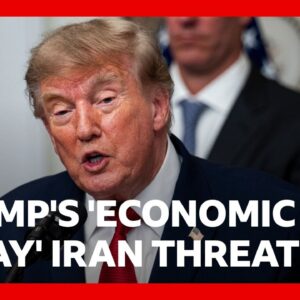 Trump vows tougher economic measures on Iran and supporting countries | BBC News