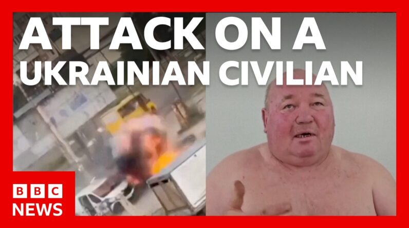Why did Russia strike a Ukrainian vegetable seller with a drone? | BBC News