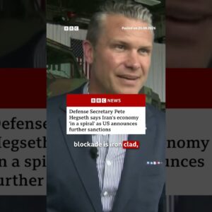 Pete Hegseth says Iran's economy 'in a spiral' as US announces further sanctions. #BBCNews