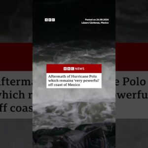 Hurricane Polo downgraded but remains 'very powerful' off coast of Mexico. #BBCNews