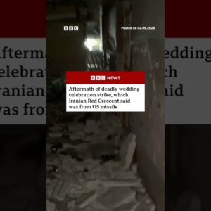 Aftermath of deadly wedding celebration strike in Iran. #Iran #US #BBCNews