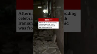 Aftermath of deadly wedding celebration strike in Iran. #Iran #US #BBCNews