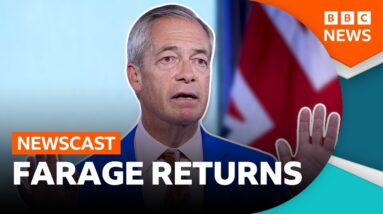 What has Nigel Farage said on money, Andy Burnham and a 'complainants society'? | BBC Newscast