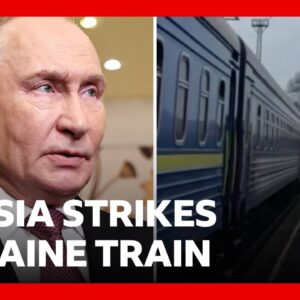 Russia hits train in Ukraine after Boris Johnson, top European officials leave station | BBC News