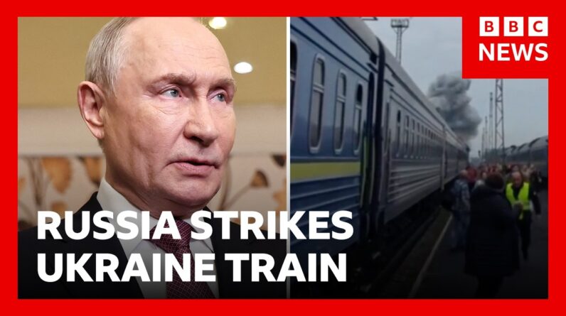Russia hits train in Ukraine after Boris Johnson, top European officials leave station | BBC News