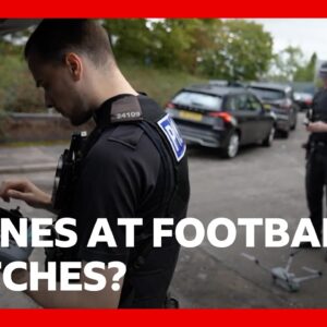 Can drones prevent disorder at Premier League football matches? | BBC News