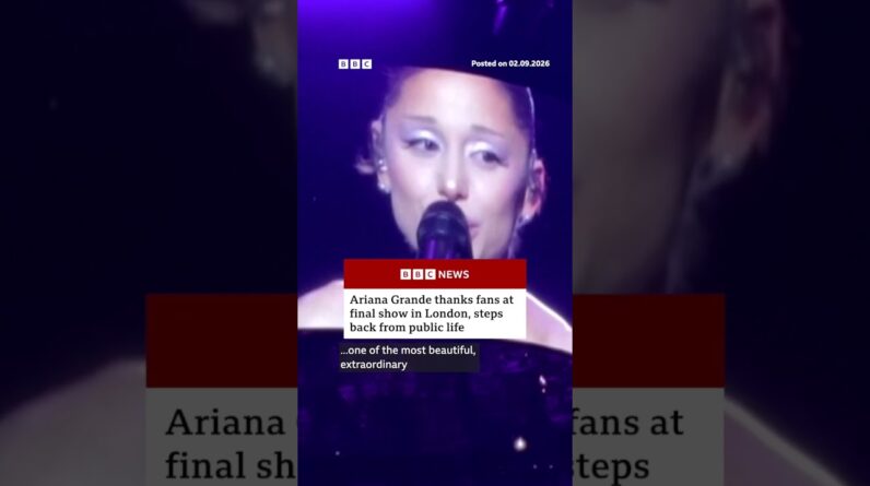 Ariana Grande completes tour and steps back from public life. #BBCNews