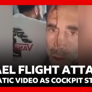 Israel flight attack: dramatic video of passengers tackling pilot “trying to crash plane” | BBC News