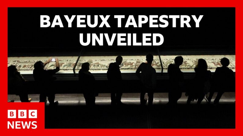Bayeux Tapestry on show for first time in nearly 1,000 years | BBC News