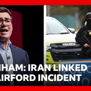Andy Burnham says RAF Fairford airbase incident was linked to Iran | BBC News