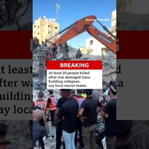 At least 20 people killed after war-damaged Gaza building collapses - local rescue teams. #BBCNews