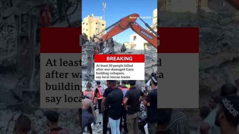 At least 20 people killed after war-damaged Gaza building collapses - local rescue teams. #BBCNews