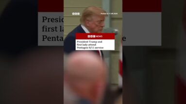 Donald Trump attends 9/11 remembrance ceremony. #Trump #US #BBCNews