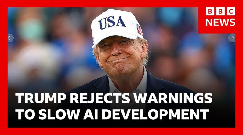 Donald Trump dismisses AI warnings saying his goal is beating China
