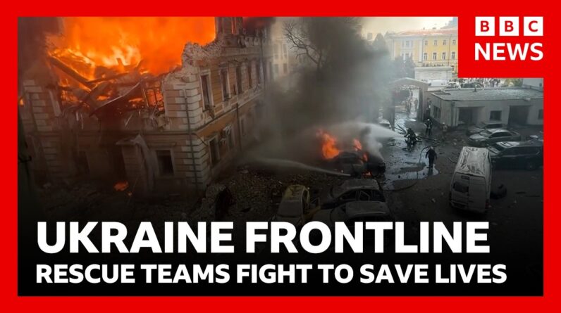 Ukraine frontline: emergency teams battle to save lives in cities under attack | BBC News