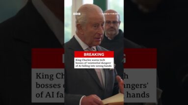 King warns tech bosses about 'existential dangers' of AI falling into wrong hands. #AI #BBCNews