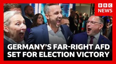 German far-right AfD party set for major victory in eastern state according to exit polls | BBC News