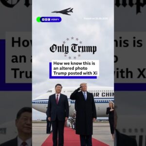 How we know this is an altered photo Trump posted with Xi. #BBCNews