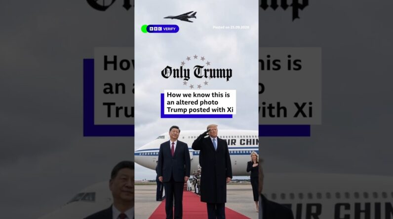How we know this is an altered photo Trump posted with Xi. #BBCNews