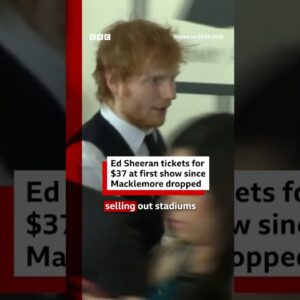 Ed Sheeran tickets for $37 at first show since Macklemore dropped. #EdSheeran #BBCNews