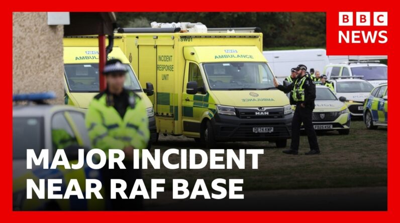 Counter-terror police lead investigation into major incident near RAF base, officials say | BBC News