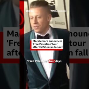 Macklemore announces 'Free Palestine' tour after Ed Sheeran fallout. #BBCNews