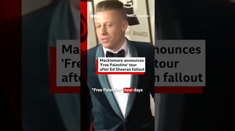 Macklemore announces 'Free Palestine' tour after Ed Sheeran fallout. #BBCNews